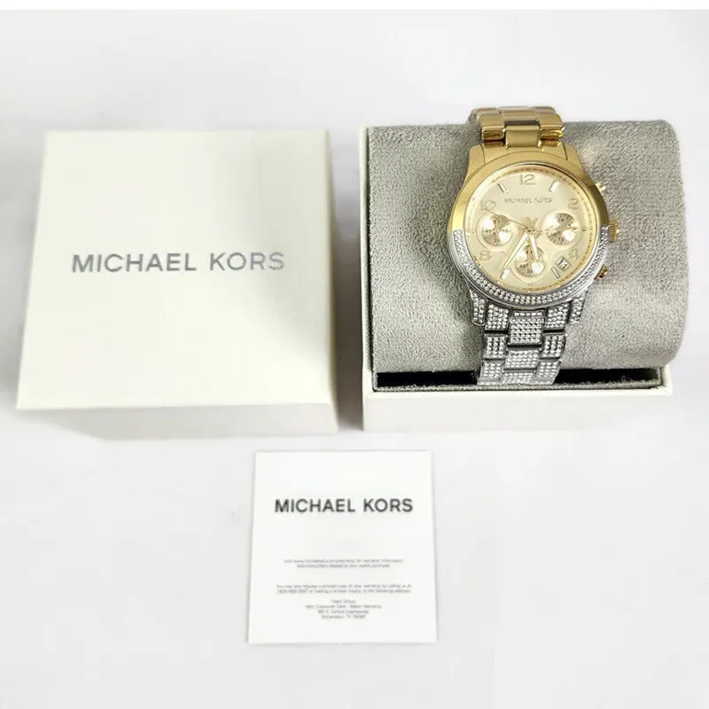 Michael Kors Runway Chronograph Two-Tone Ladies Watch- MK7329